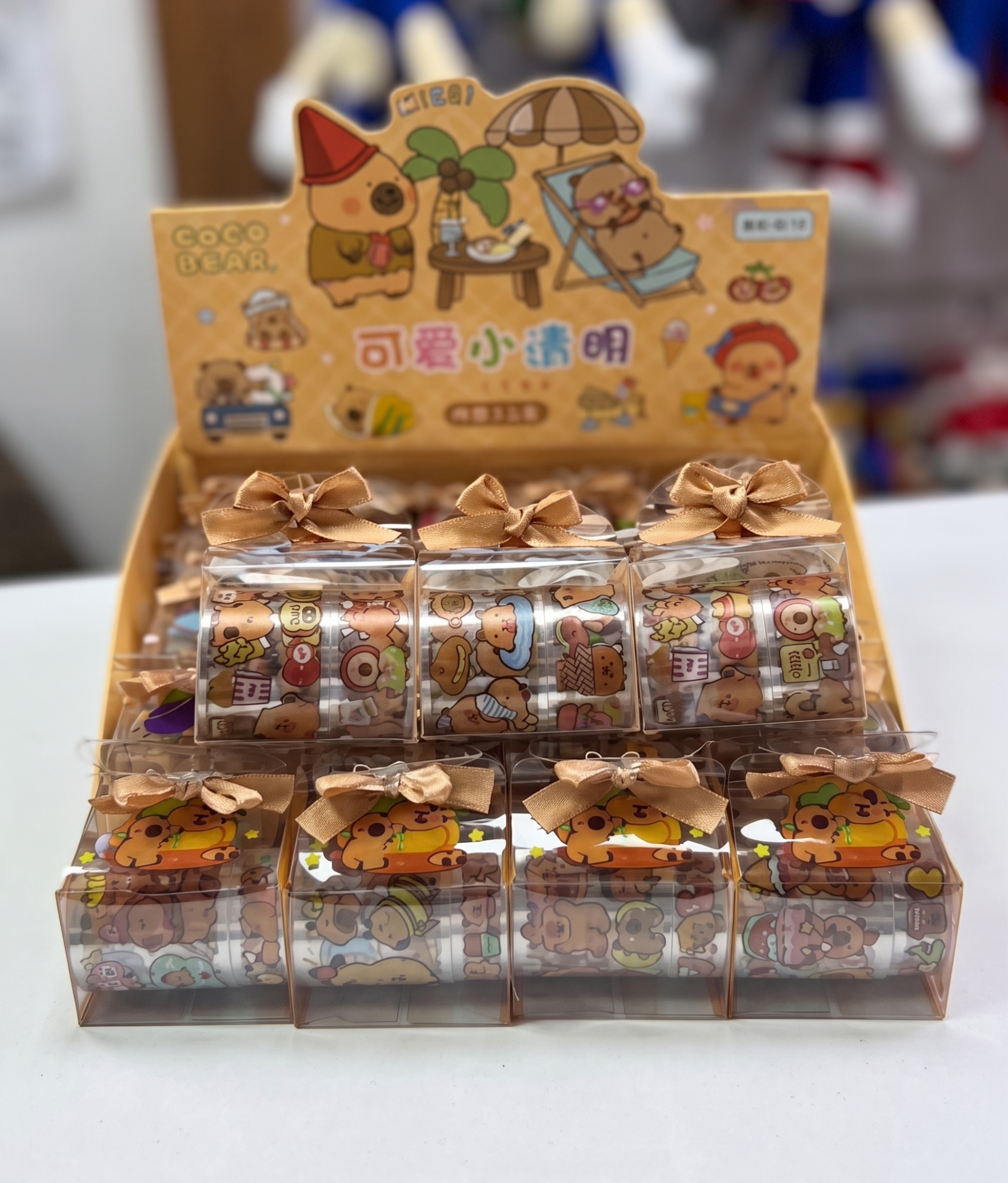 Capy Bara Karakterli Rulo Sticker 16'lı Pkt