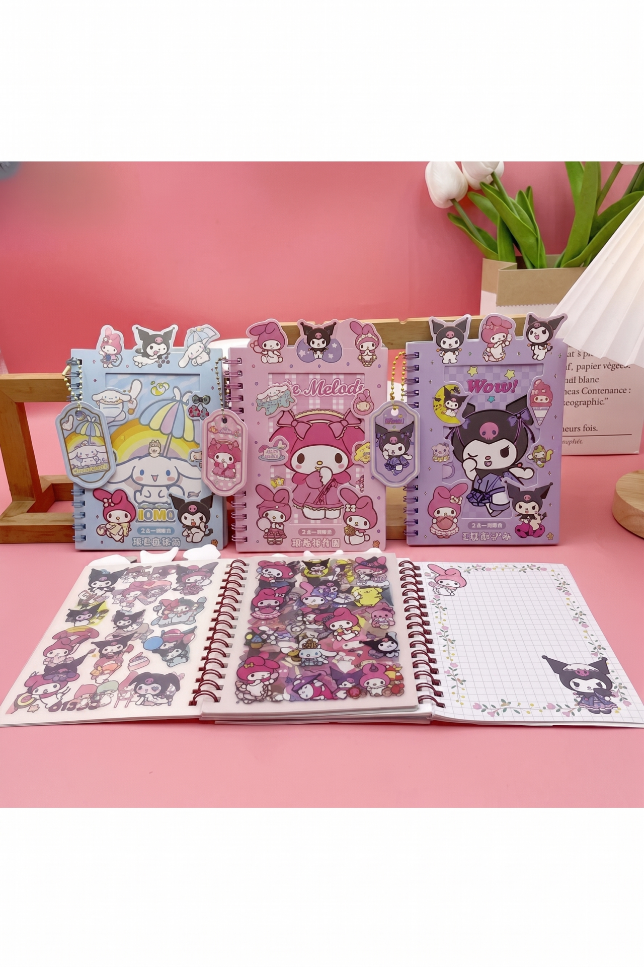 Kuromi Capy Bara Stickerlı Not Defteri 24'lü Pkt