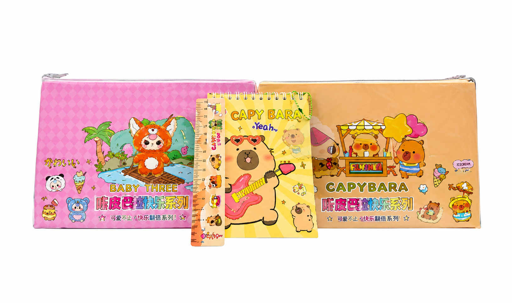Capybara Labubu Cetvelli Not Defteri 16'lı Paket